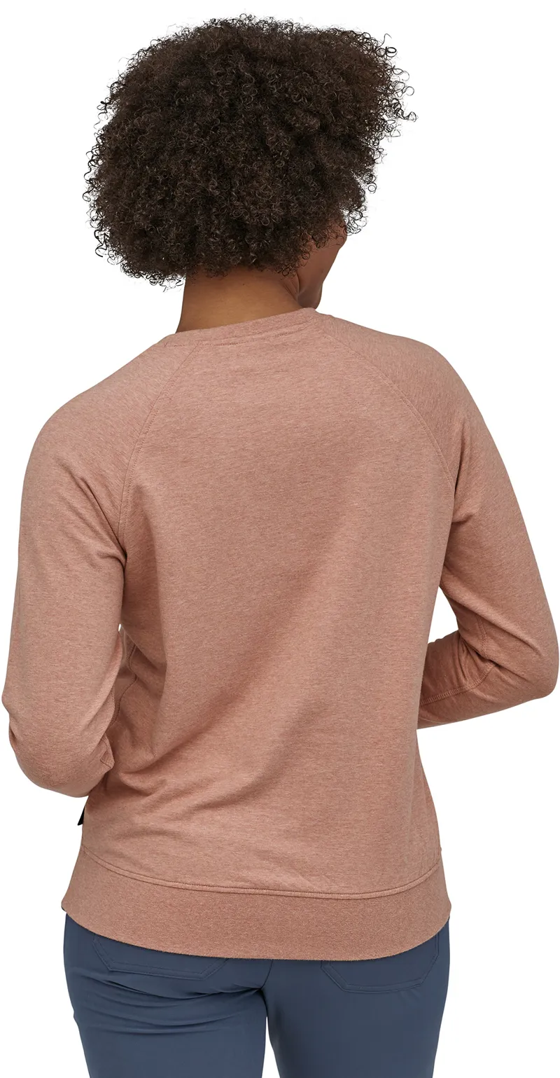 Patagonia Womens Pastel P-6 Label Ahnya Crew Sweatshirt - Scotch Pink-3