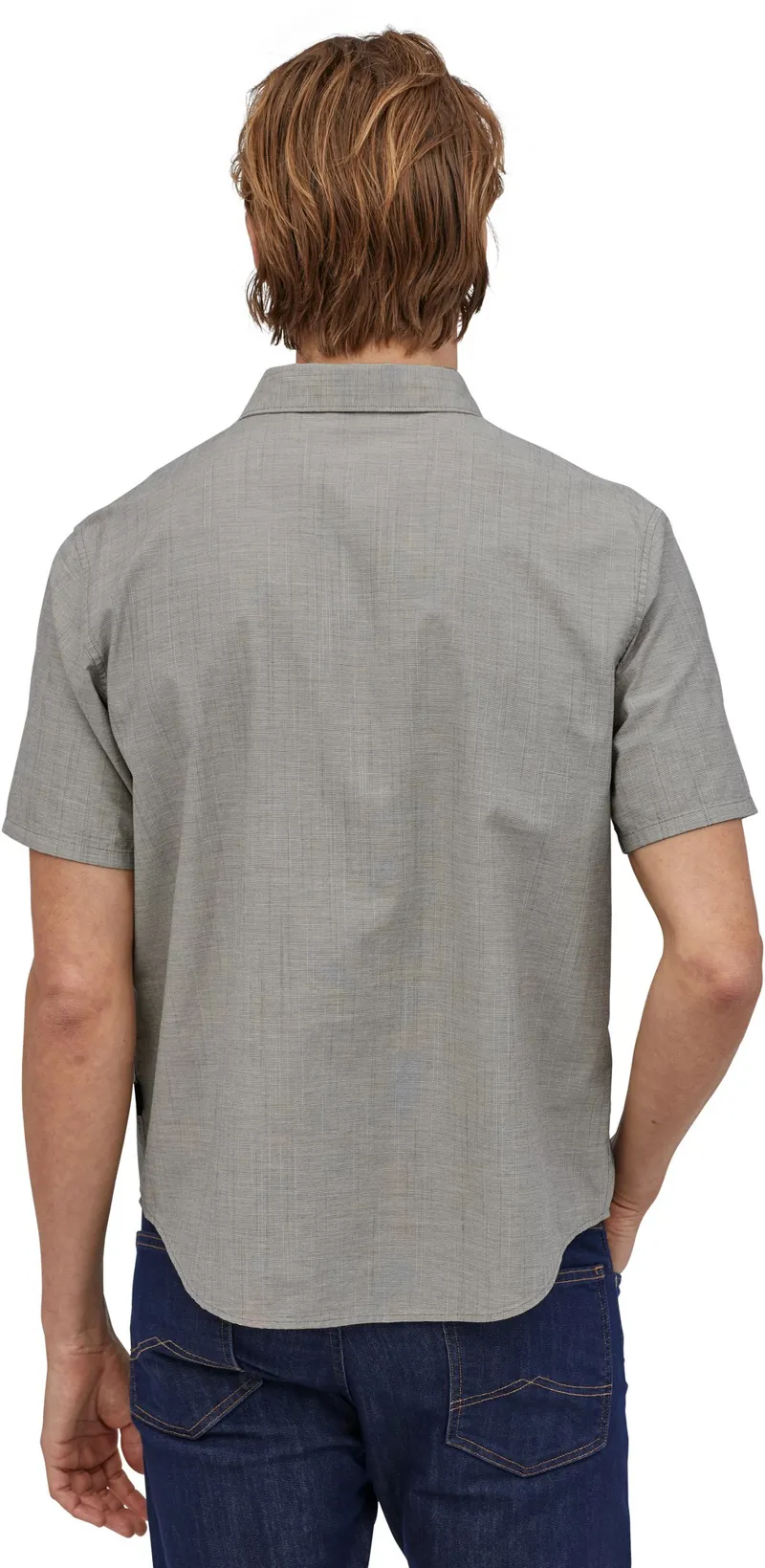 Patagonia Mens Organic Cotton Slub Poplin Shirt - Forge Grey-2