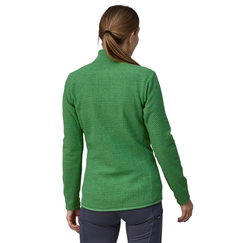 Patagonia Womens R1 Air Zip Neck - Gather Green-2