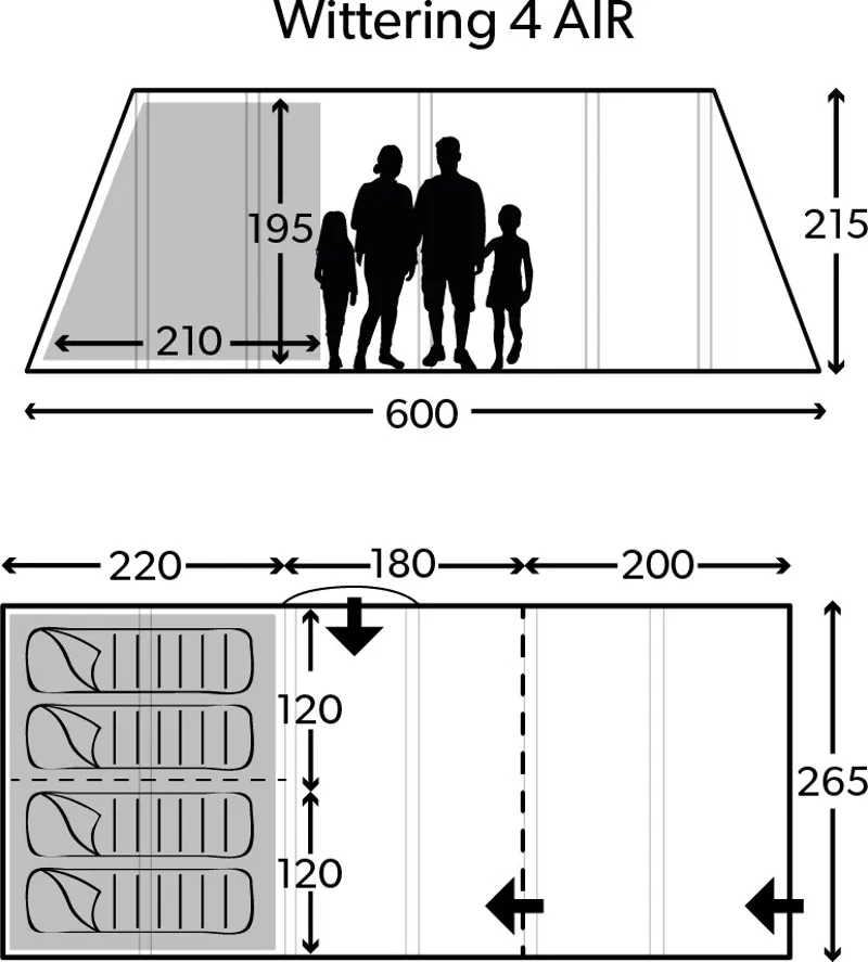 Kampa Dometic Wittering 4 AIR Tent Package - 2020 Model-3