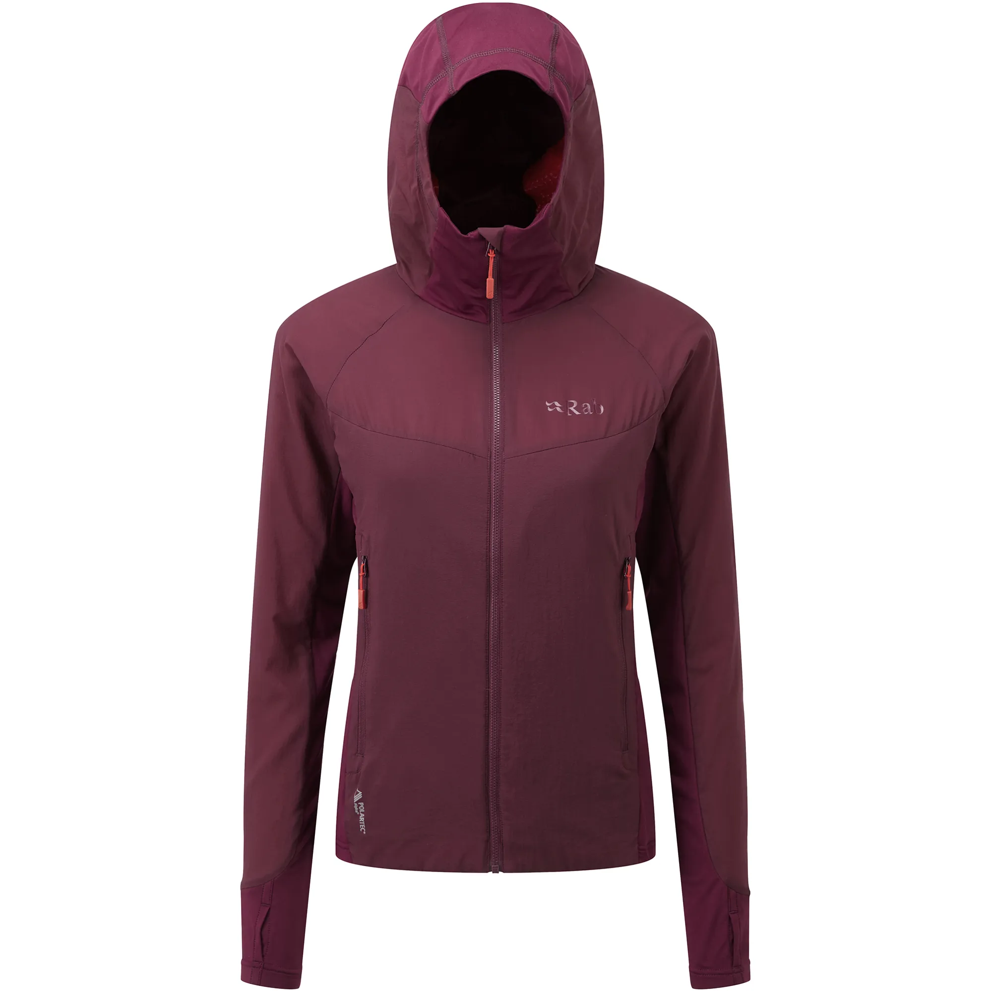 Rab Womens Alpha Flux Jacket Eggplant Berry Dark Horizon