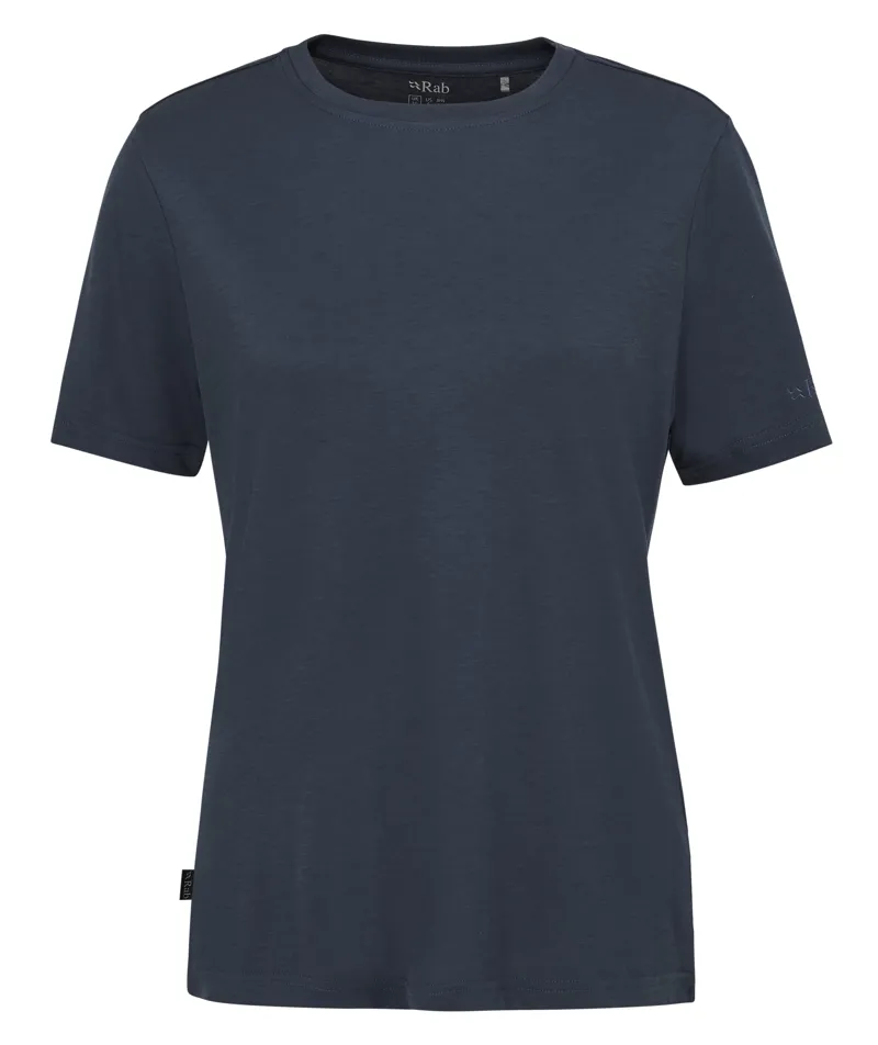 Rab Womens Crimp Logo Tee - Tempest Blue